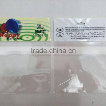 Plastics Supermarket OPP Header Card Packaging Bag For Balloons                        
                                                Quality Choice