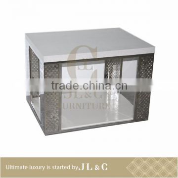 JT21-05 Rectangular Coffee Table Starry Hollow Pattern Stainless Steel-JL&C Luxury Home Furniture