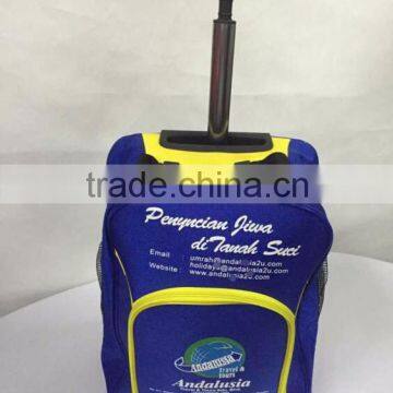 Latest backpack trolley backpack with wheel new design