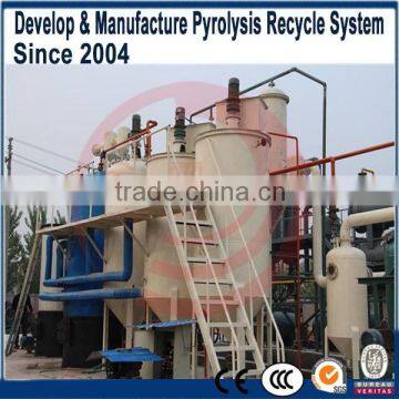 Automatic high oil quality scrap tire oil refinery equipment