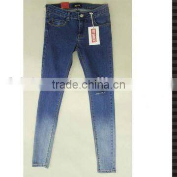 Silm Fit Pencial Ladies Jeans Top Design With Gradual Change photo-2