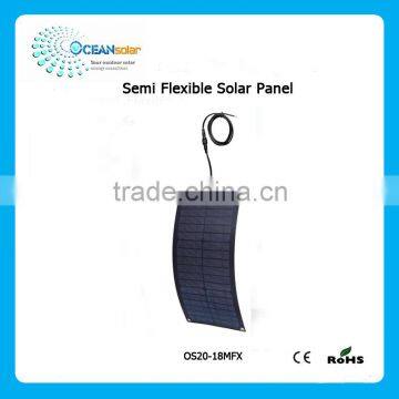 20w semi flexible solar panel with CE ROHS approved