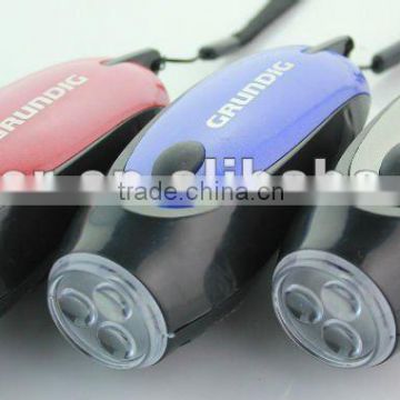 3 LED Dynamo Plastic Flashlight