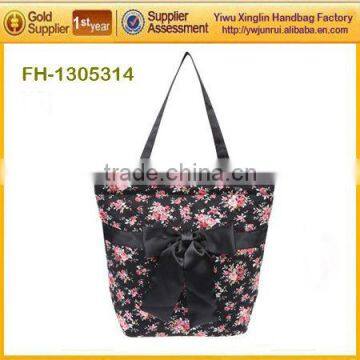 promotion canvas tote bag with print flower