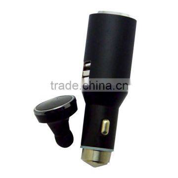 Metal USB Car Charger With Bluetooth Earphone, Phone Car Charger photo-2