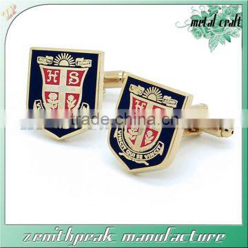 Men's blank cufflinks custom engraved logo cufflinks enamel cufflinks made from Brass