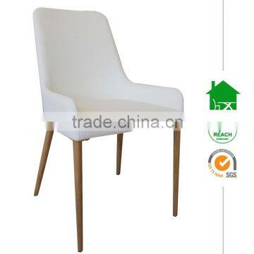 modern white leather metal frame dining chairs for dining room furniture