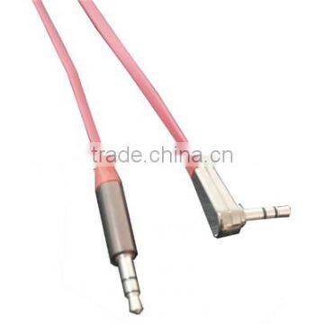 Male 3.5mm Jack to Male 3.5mm Jack L Shape Metal Shell