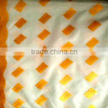 QINGDAO DAIFEI CHEAP T/C HEAVY ALLOVER EMBROIDERY FABRIC