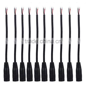 5.5 x 2.1mm Female DC Power Jack Connector Adapter Wire Cable 15cm For 5050 3528 Single Color Led Strip Light