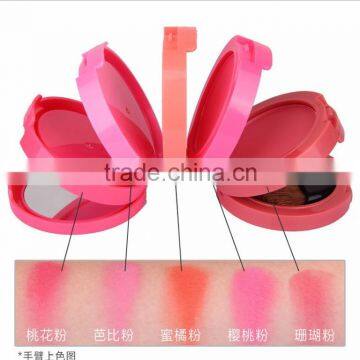 Music flower makeup blush kit 5in1 5colors blusher with brush for face blush palette