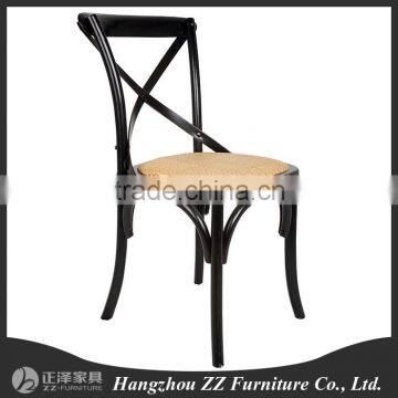 Wholesale top selling Cane back upholstered rattan seater button dining chair