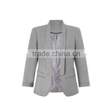 Women Fashion Long Sleeve Open Ponti Blazer