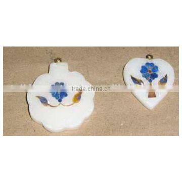 Marble Decorative Lapis Inlay Pendants