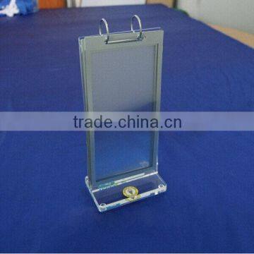 Modern design factory manufacturing custom clear acrylic flip menu holder for tabletop