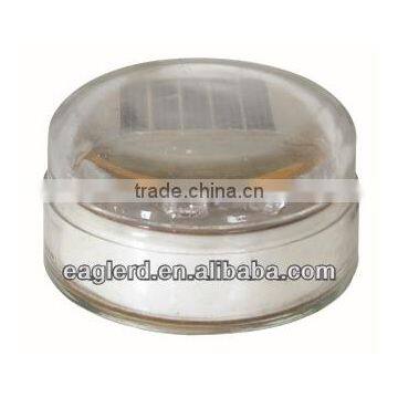 Round glass solar road stud