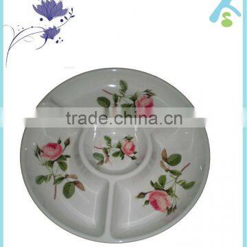 wholesale printed melamine plate with dividers