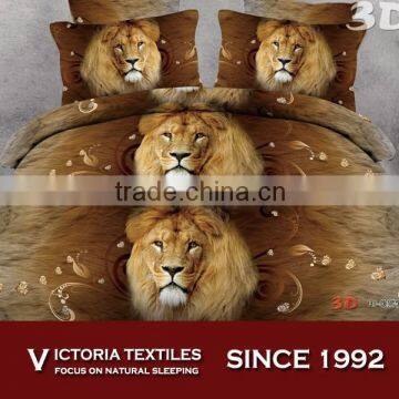 luxury pattern reactive printed 120gsm microfiber bed sets full bed in a bag set animal print