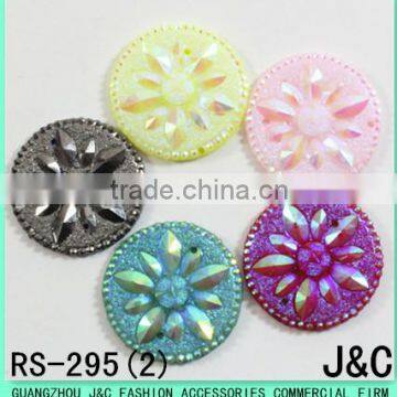 29mm Round Shape Colored Glitter Resin Stone photo-2