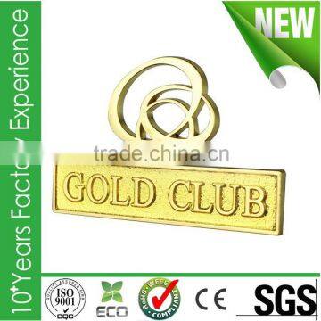 Good quality metal Gold Jewelry club pin badge