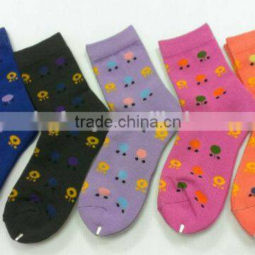 Flower Colorful Design Cotton Socks