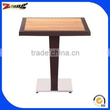 ZT-1133T cheap aluminum wood rustaurant table