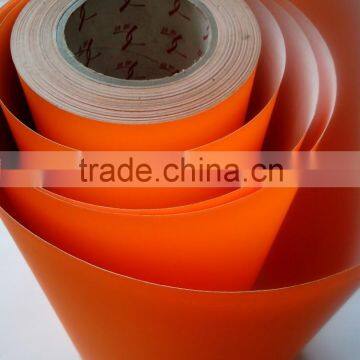 self adhesive fluorescent orange sticker paper