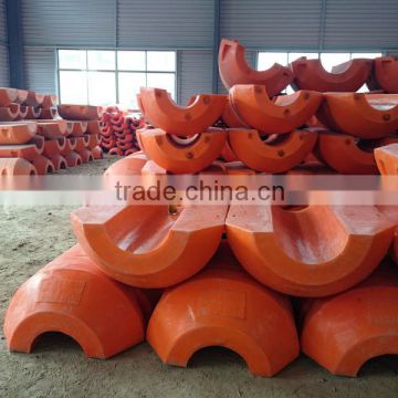 MDPE plastic pontoon for steel / plastic pipeline