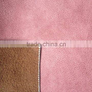 Soft-hand Bronzed Suede Sofa fabric with Three-layers lamination for sofa