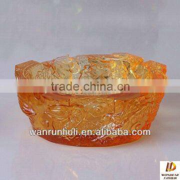 eight-square crystal ashtray