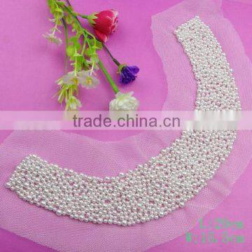 whosale hot sell fashion lace beading women white pearl collar