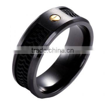 Rubber inlay zirconium bands