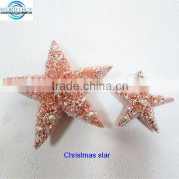 New design hanging pink christmas 3d star