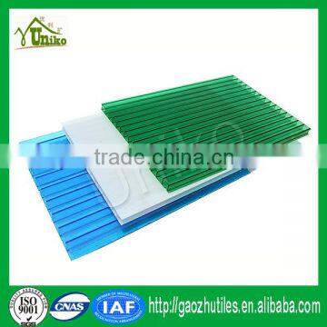 uv-protection high quality low price fire proof anti-fog corrugated twin-wall transparent hollow sheet price