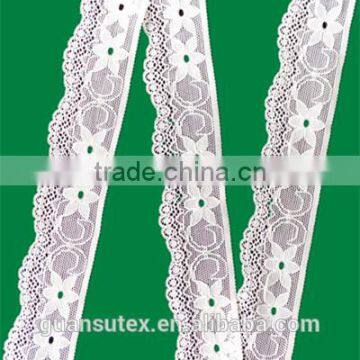 White French Chantilly Lace Trimming Nylon Bridal Lace Trimming