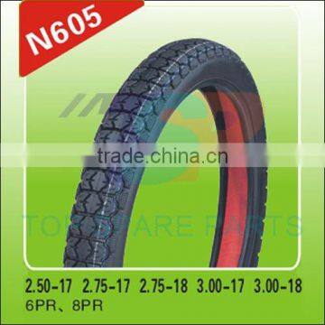 High quality Motorcycle tire for Motorcycle Parts 2.50-17/2.75-17/2.75-18/3.00-17/3.00-18 8PR/6PR...