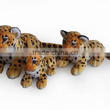 factory wholesale realistic lying brown leopard plush toys soft stuffed animal toys plush jungle animal toy brown leopard