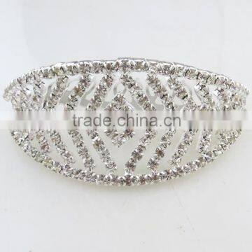 Wholesale hOT selling women fashion silver plated crystal barrette