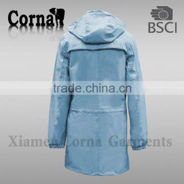 2016 New Style Women Leisure Long Raincoat Jacket With Hood photo-6