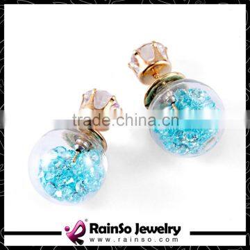 Plastic Ball Stud Double Sided Earrings