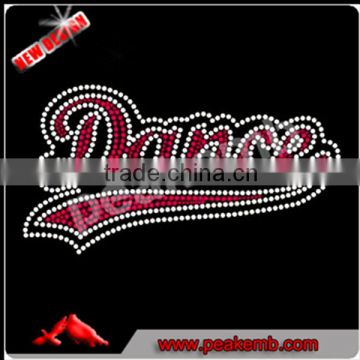 Beautiful dance wholesale rhinestone transfers for T-shirt