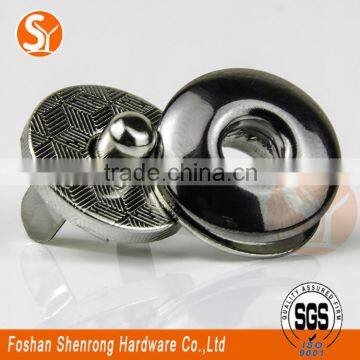 Glasses Case Metal Fitting Eyelet Magnetic Snap Black Nickel 17*2mm