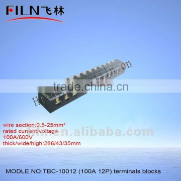 copper busbar terminal block TBC-10012 100A 12P