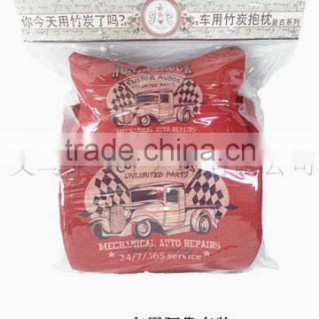 Nature Linen Material Custom Printed Memory Foam Car Lumbar Seat Cushion & Car Neck Pillow photo-6