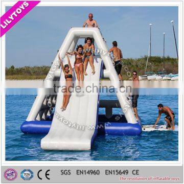 Amusing giant inflatable water slide for adult, inflatable floating water slide, funny inflatable water park toys