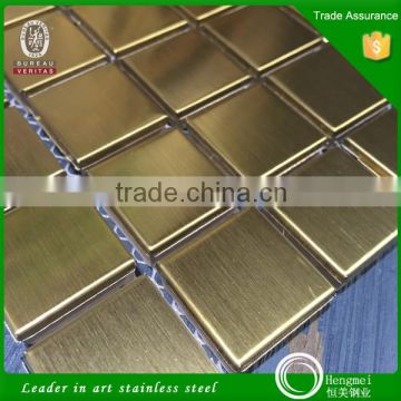 price list offer 304 hairline stainless steel mosaic tiles for toilet wall decoration