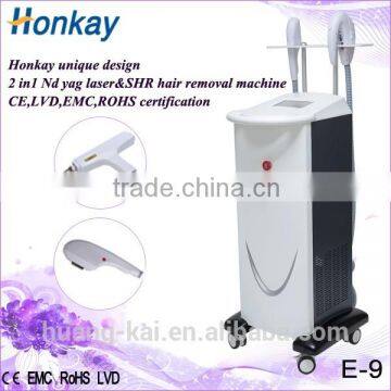 Newest!!! 2016 SHR hair removal machine nd YAG laser multifunction machine