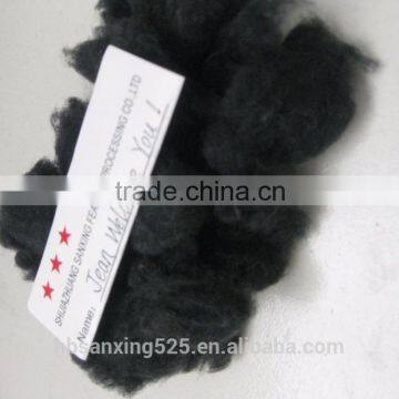 100% Sheep Cashmere, 20.5mic& 40-50mm, Dyed Dark Blue Color, 100% Real Color photo-3