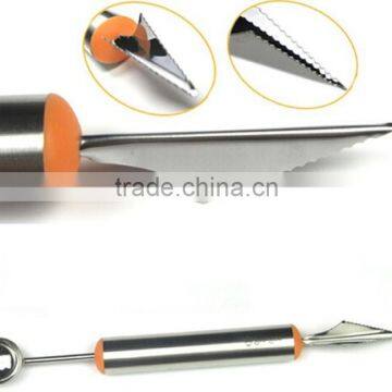 Multifunction Kitchen Fruit Salad Tool , Carving Knife & Melon Baller photo-4