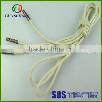 China wholesale nice polyester metal tip round shoelaces